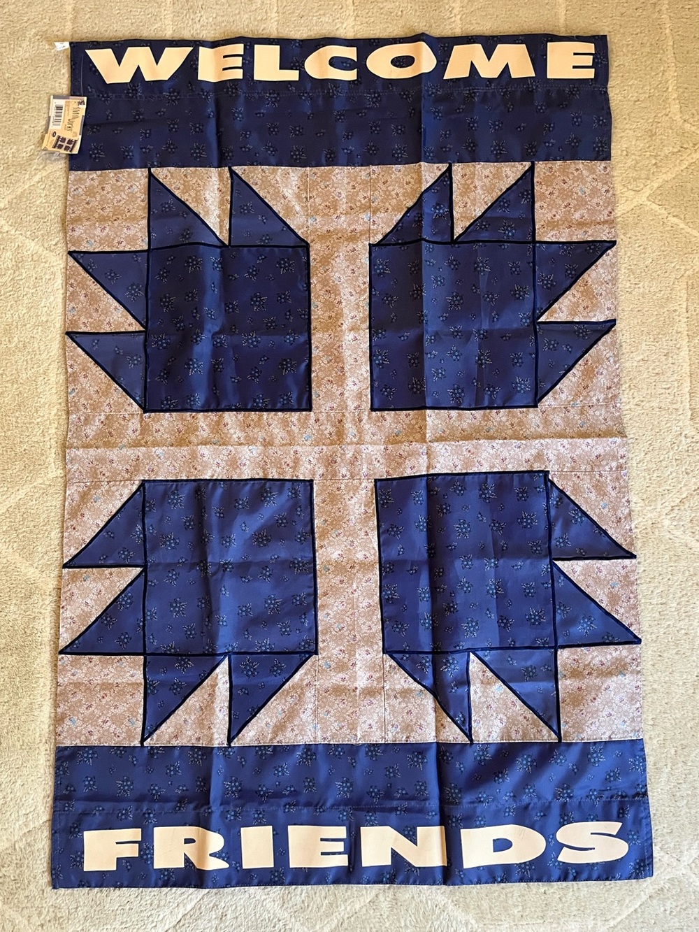 Vintage Decorative Quilt Flag